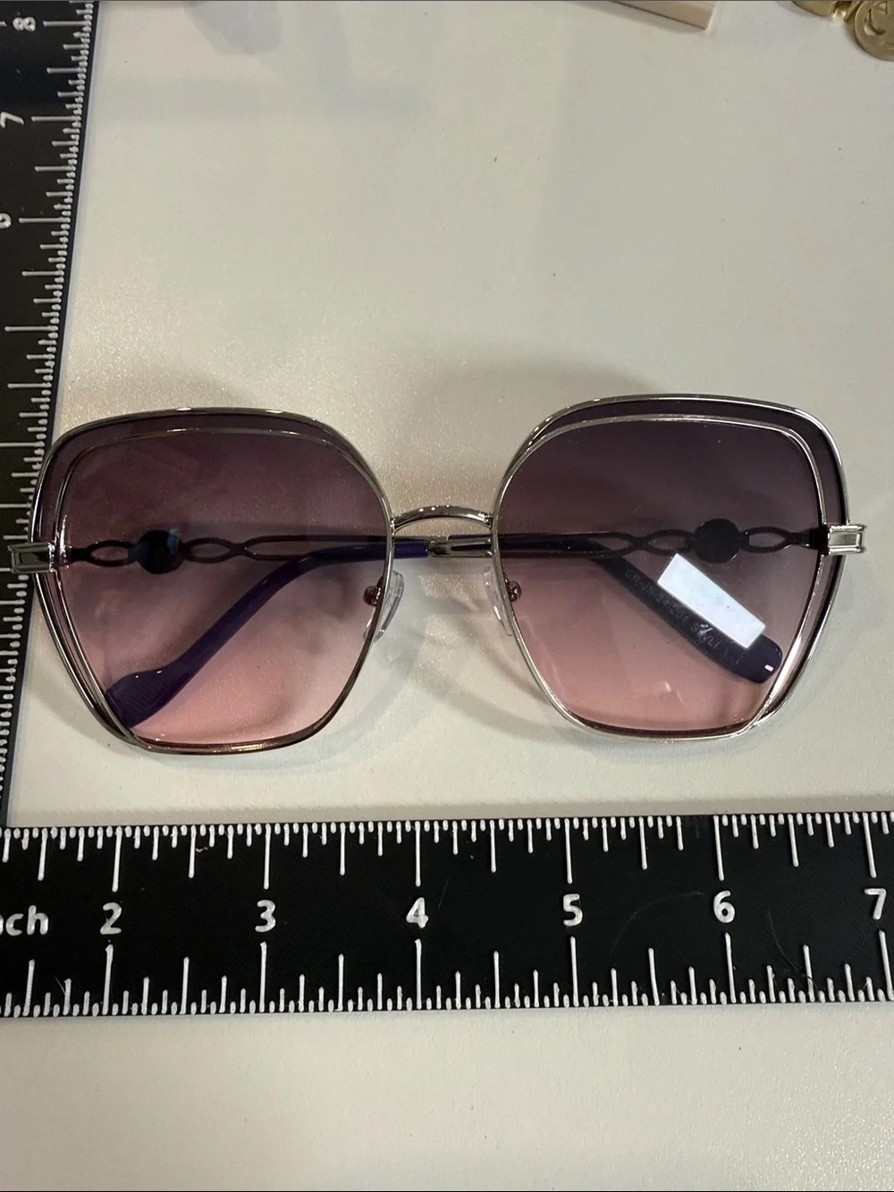 Jessica Simpson Purple Gradient Oversized Square Sunglasses